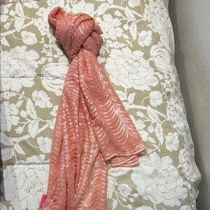 Betsey Johnson Sparkling Pink Sequin Scarf